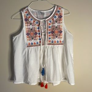 Colorful Embroidered Tank